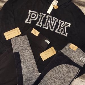 Victoria's Secret PINK hoodie + Leggings + Joggers